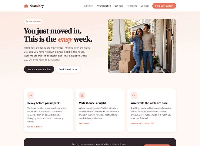 Nest&Key — the same platform rendered in a different dealer’s brand