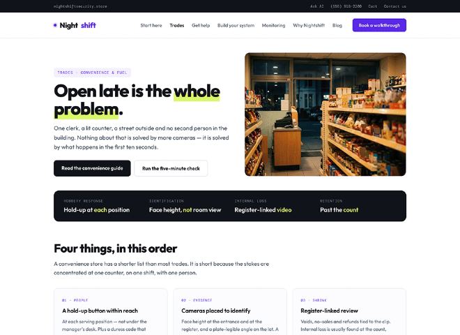 Nightshift — the same platform rendered in a different dealer’s brand