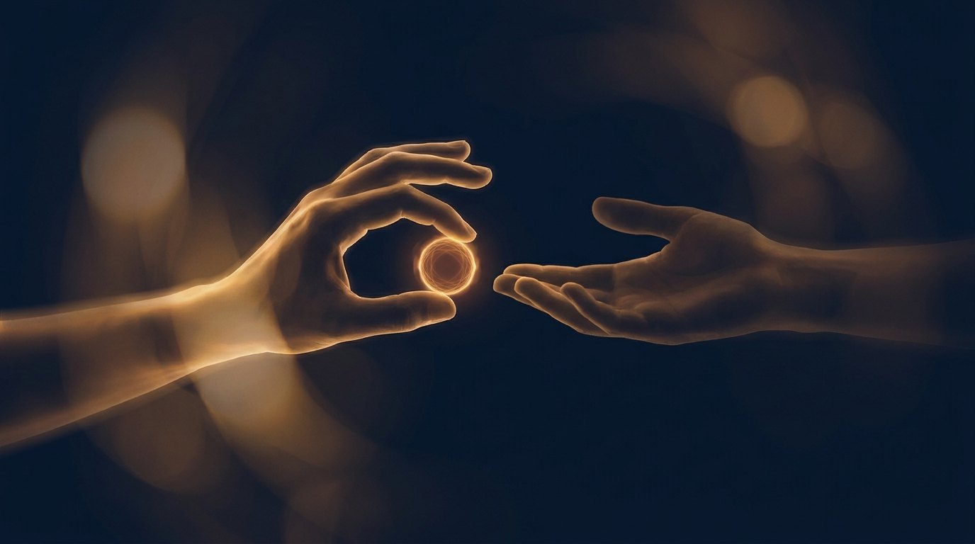 An open hand of light offering a diagnostic