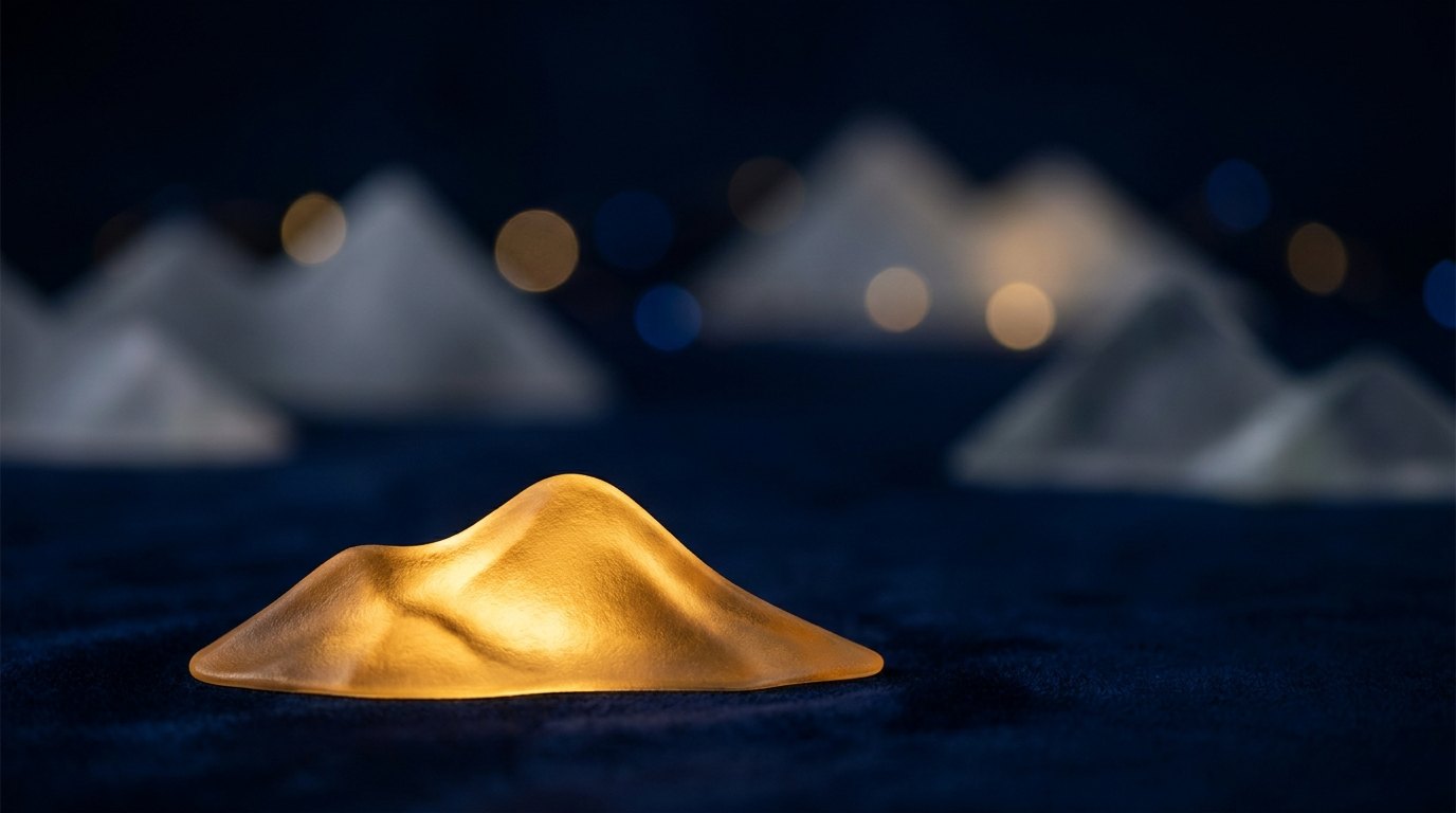 One claimed territory lit among faint competitors
